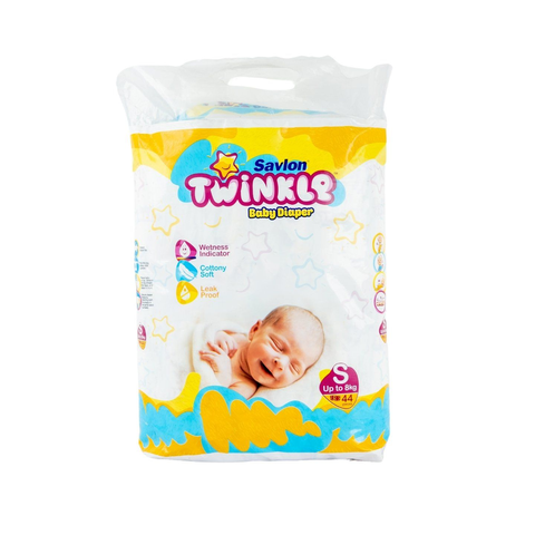 Savlon Twinkle Baby Belt Diaper Up to S 8kg 44 Pieces
